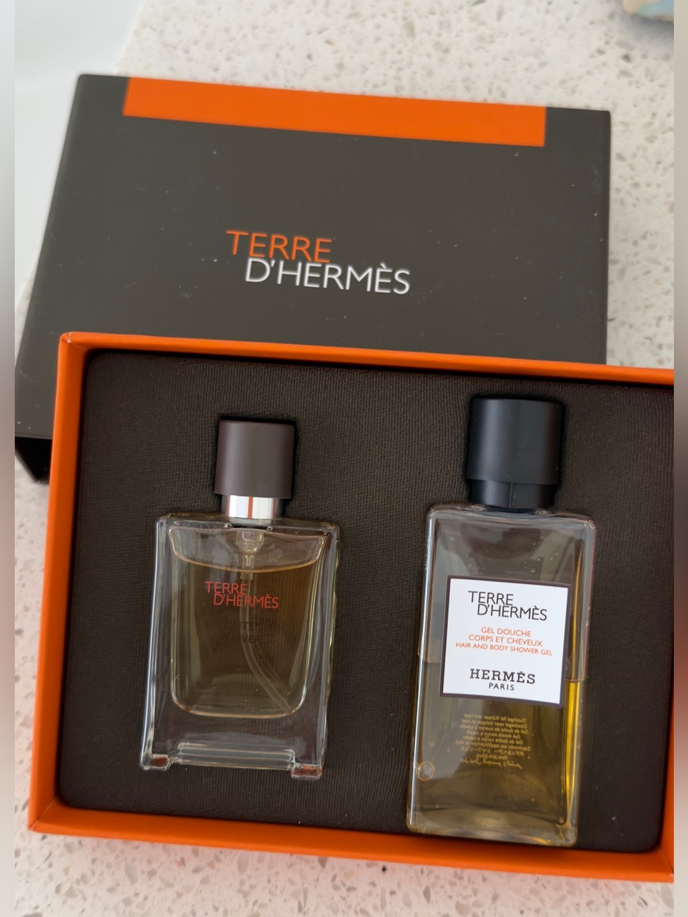 Hermes Terre D' Fragrance Gift Set - Black & Orange